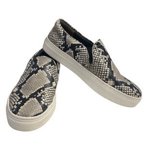 Tory Burch Slip On Sneakers Stamped Snake Print Leather Women’s Size‎ 8M